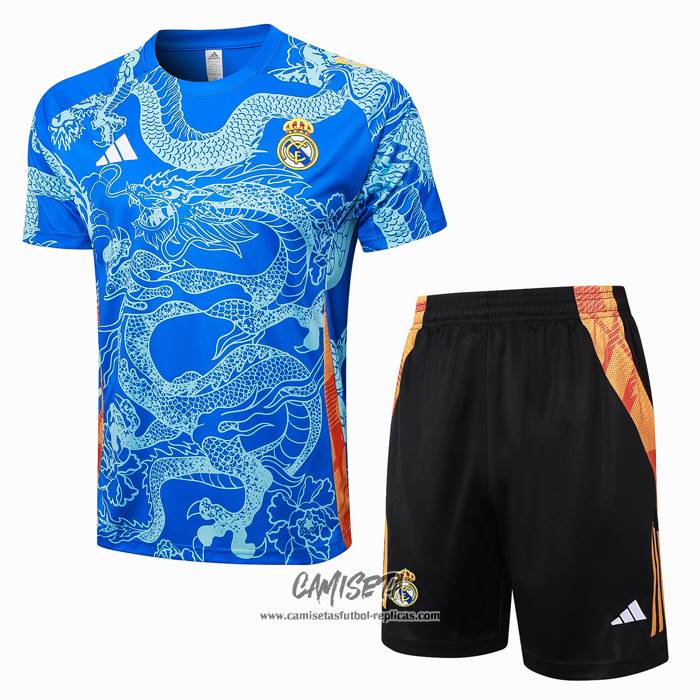 Chandal del Real Madrid Dragon 2024-2025 Manga Corta Azul - Pantalon Corto